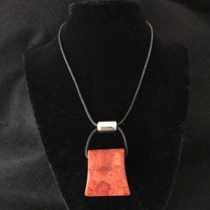 Silpada Silver Sponge Coral Necklace
